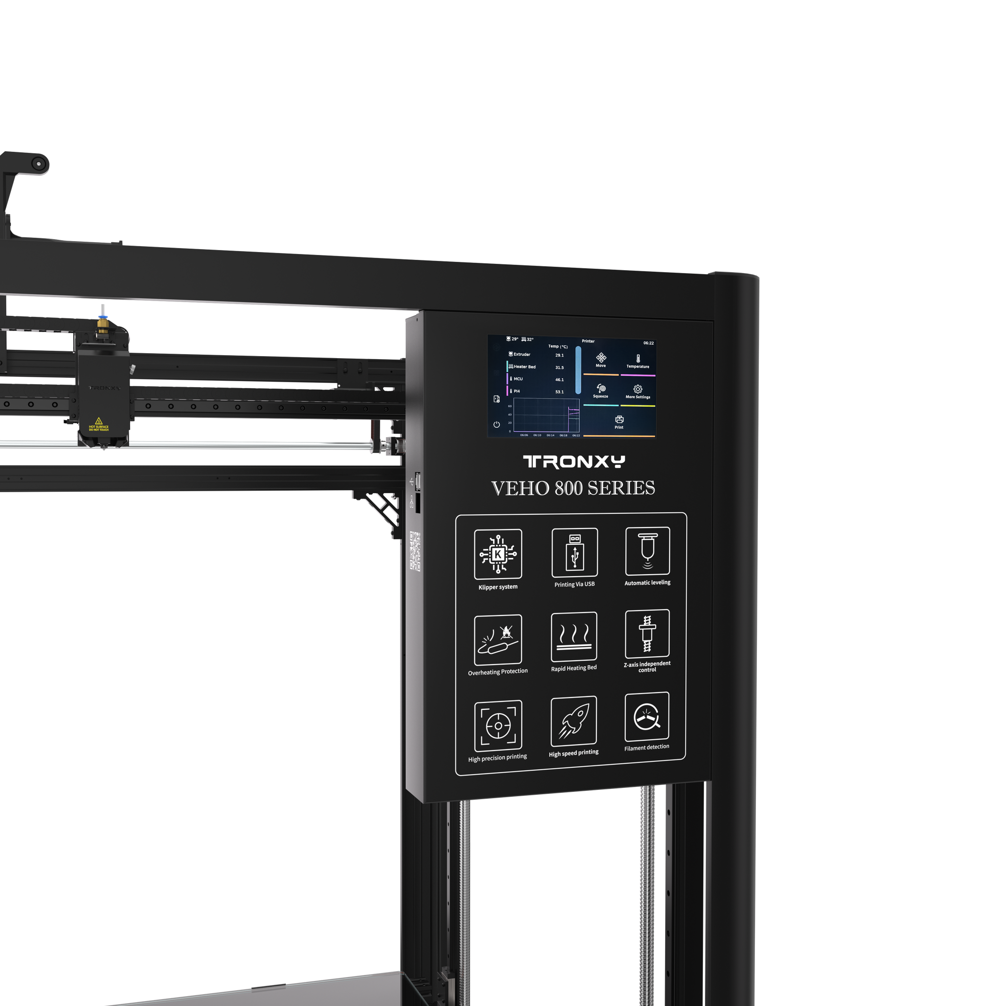 New Upgrade VEHO-800 PRO With Klipper Firmware Direct Drive 3D Printer Large 3D printer 800*800*800mm