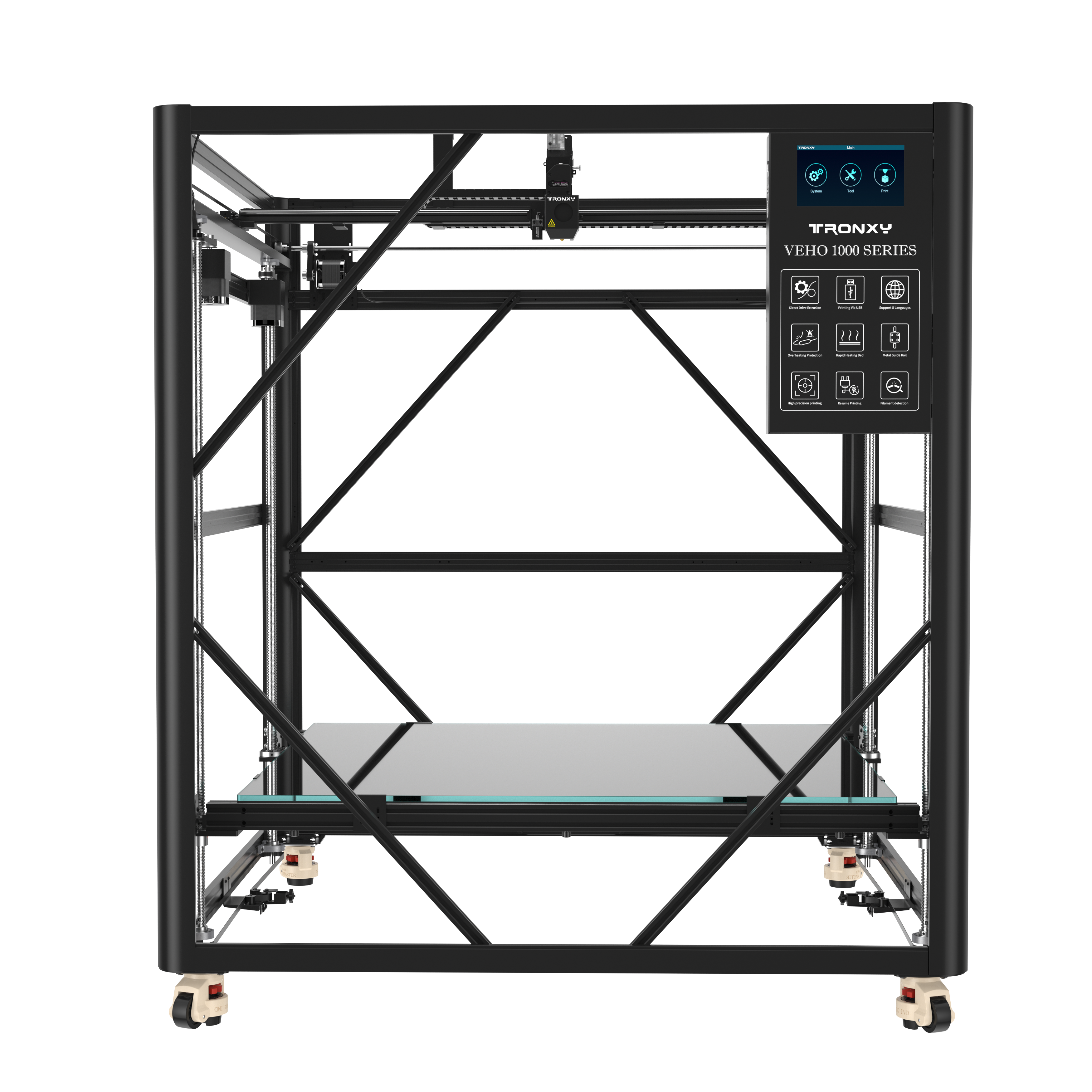 VEHO-800 Großer 3D-Drucker mit Direktantrieb 800 x 800 x 800 mm