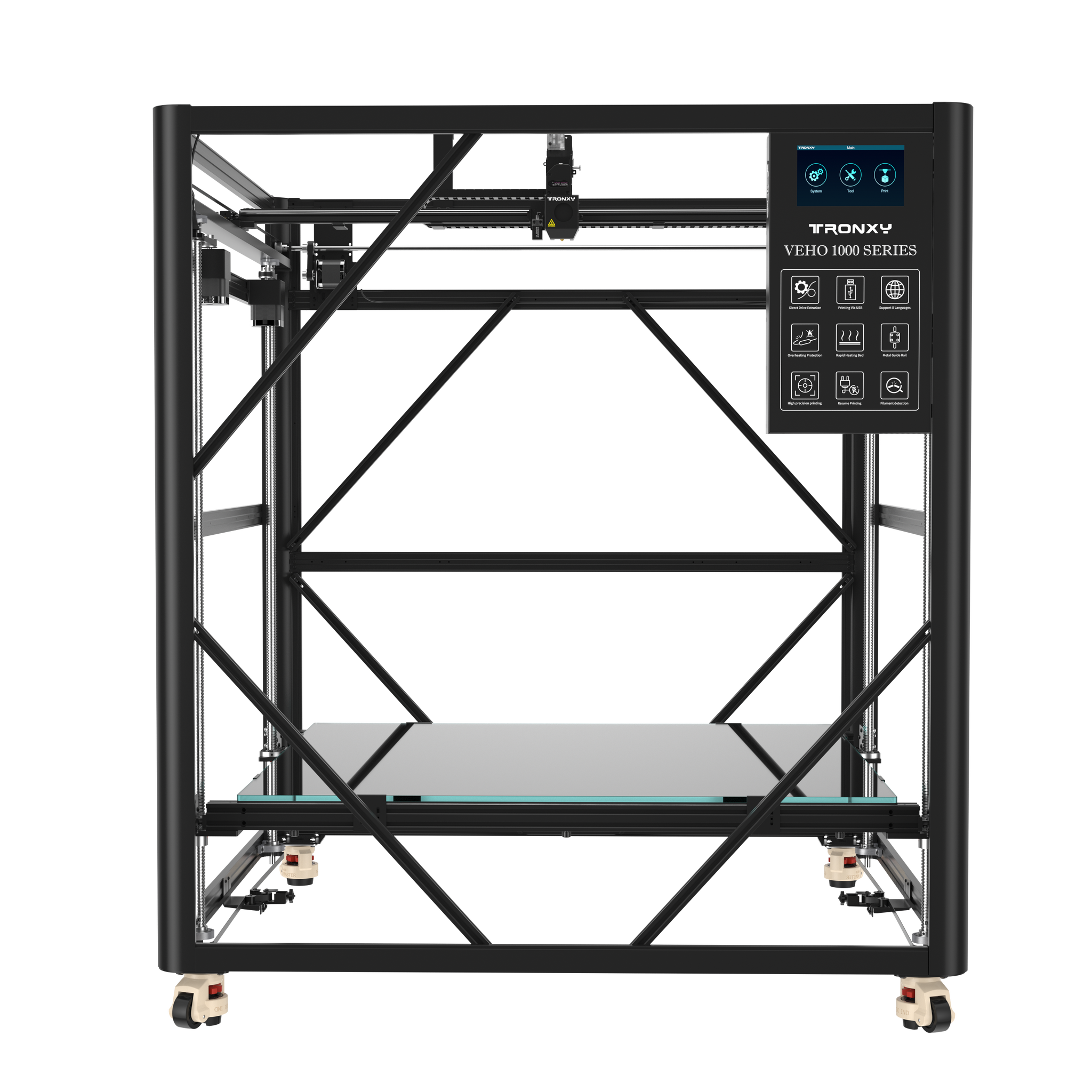 VEHO-800 Großer 3D-Drucker mit Direktantrieb 800 x 800 x 800 mm