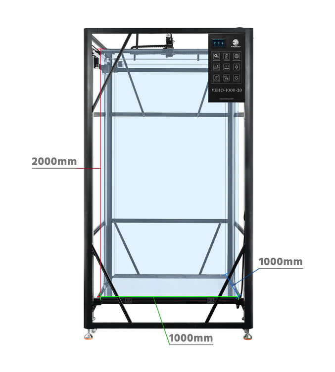 VEHO-1000-20 Direct Drive 3D Printer Large 3D Printer 1000*1000*2000mm