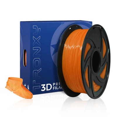 3D Flexible Orange TPU Filament 1.75 mm, 2.2 LBS (1KG)