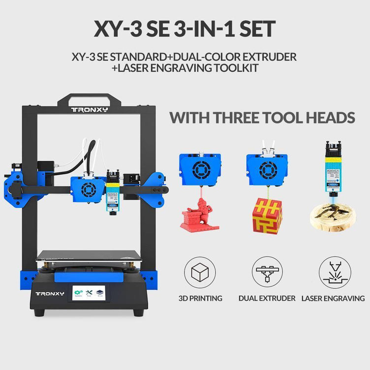 Tronxy XY-3 SE 3-IN-1 3D Printer 255*255*260mm - Tronxy 3D Printers Official Store